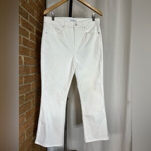 LOFT bright white kick crop jeans 12